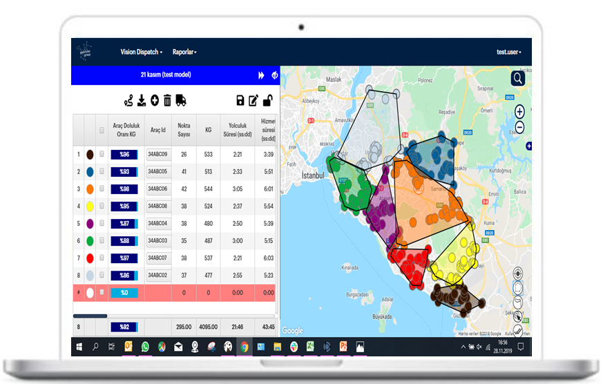screenshot of Geovision Dispatch